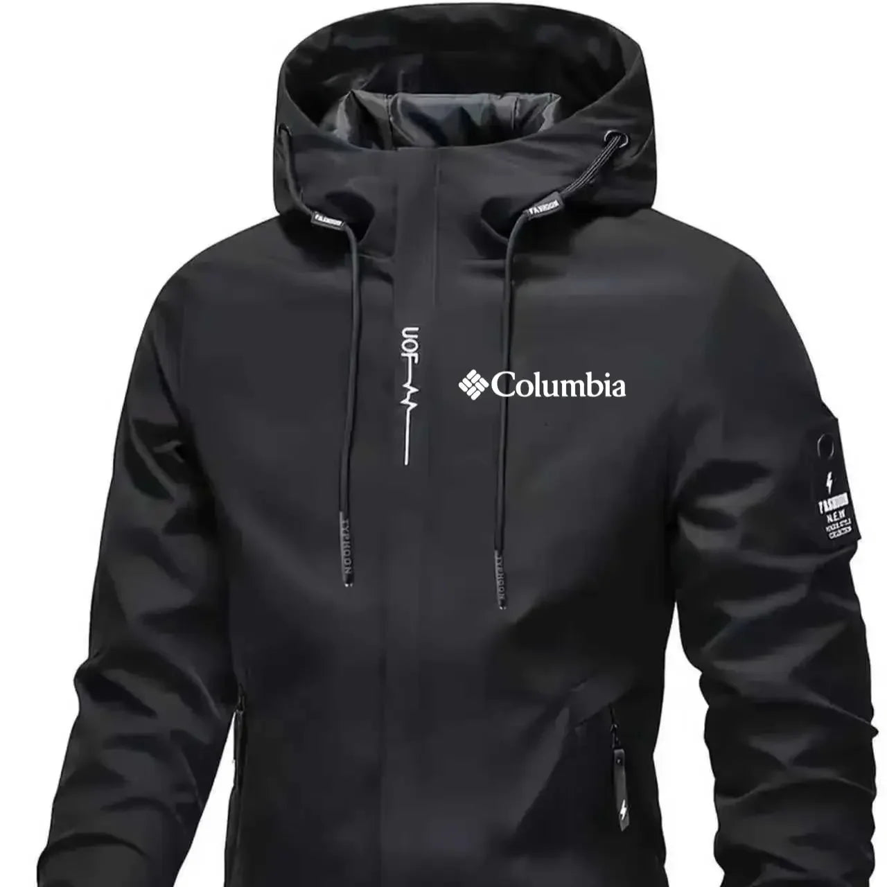 Men's windproof running jacket, lightweight and breathable hooded sports jacket, gym fitness, jogging, hiking training, outdoor