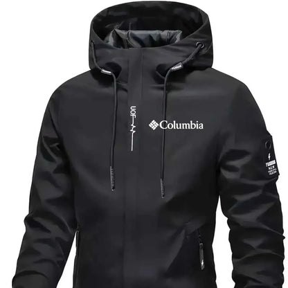 Men's windproof running jacket, lightweight and breathable hooded sports jacket, gym fitness, jogging, hiking training, outdoor