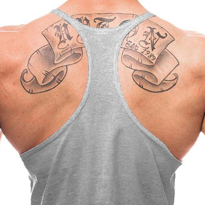 Running Vests Mens ANIMAL Letters Printed Gym Stringer Tank Tops Cotton Bodybuilding Sleeveless Singlets Muscle Fitness Clothing