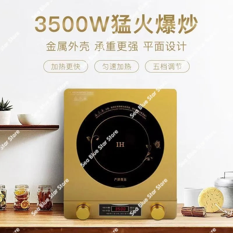 Flat induction cooker 220V 3500W commercial 5000W high-power hot pot stir-fry household induction cooker