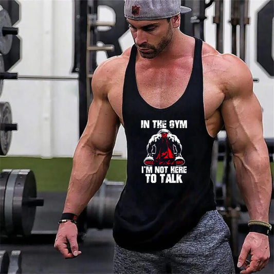 Fitness Sports Vest Summer Trendy Brand Casual Vest Loose Bottoming Waistcoat Sleeveless T-shirt