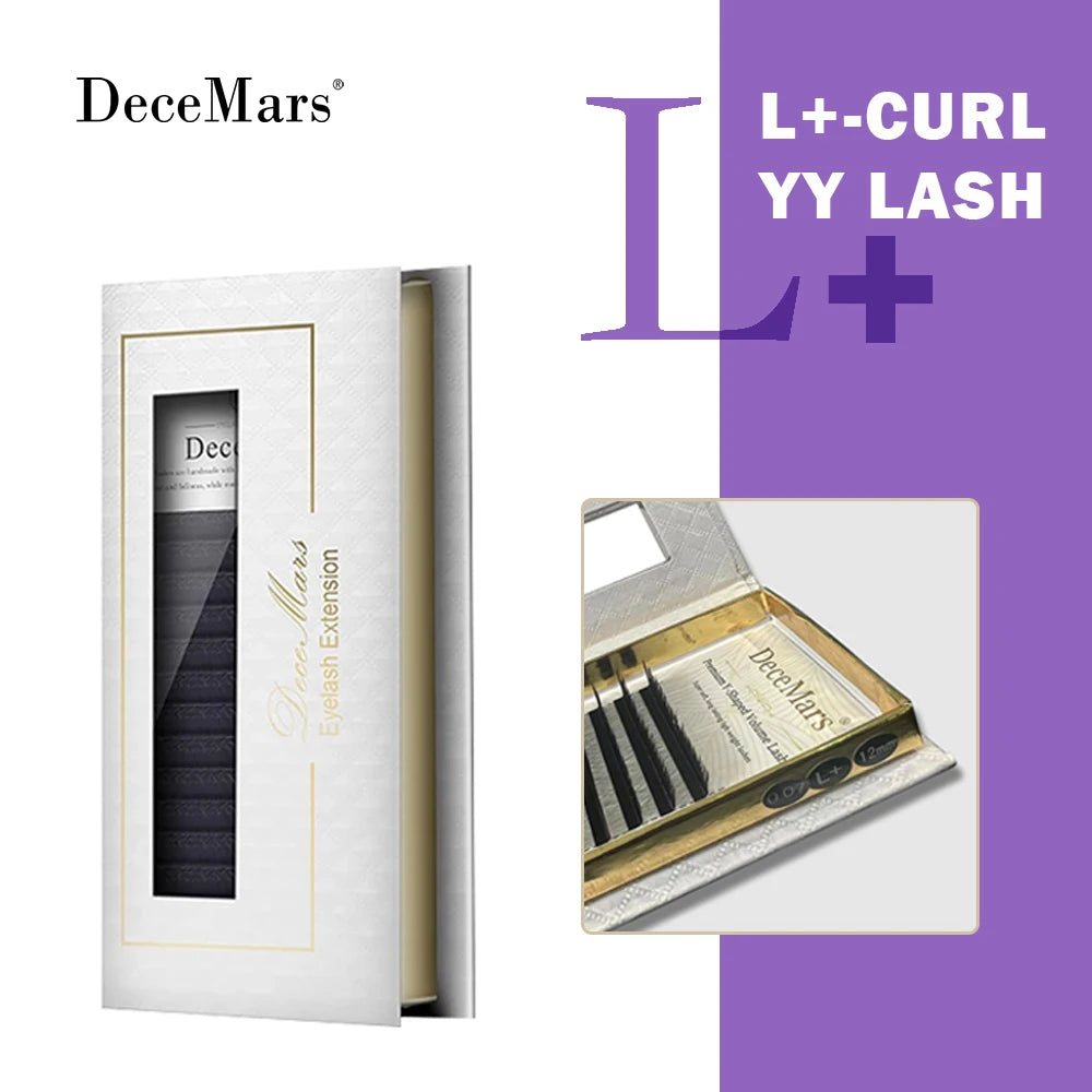 DeceMars L-curl M Curl YY 3D 4D 5D 6D Eyelash Extension 12 Lines for Makeup