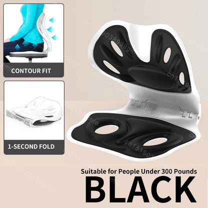 Waist Protection Cushion Back Pain Relief Ergonomic Anti Hunchback Cushion Foldable Back Support Sitting Posture Correction