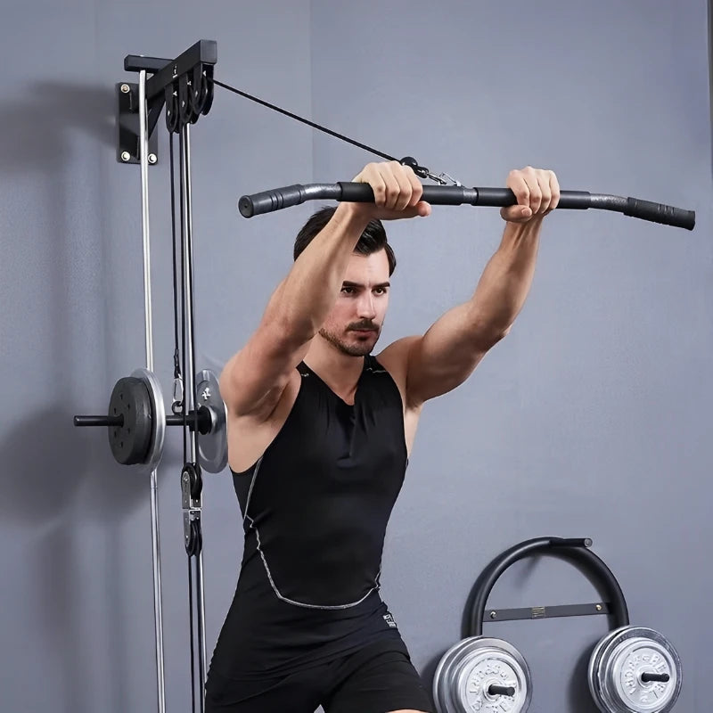 Fitness Lat Pull Down Bar Press Biceps Back Strength Workout Handle For Cable Machine Attachment Gym Accessories