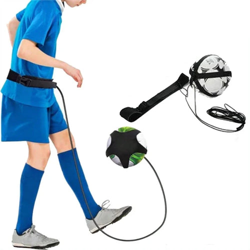 Kids Football Kick Trainer - Adjustable Belt Solo Practice Equipment, Elastic Rope Ball Control Gear for Youth Soccer Training