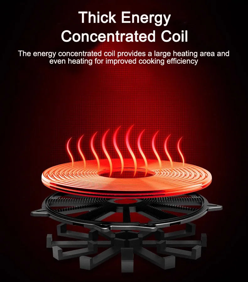 DMWD Electric Magnetic Induction Cooker Household Waterproof Small Hot Pot Heating Stove Touchpad Stir-fry Dish Cooking Oven EU