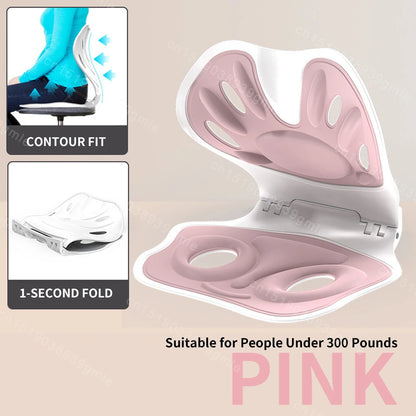 Waist Protection Cushion Back Pain Relief Ergonomic Anti Hunchback Cushion Foldable Back Support Sitting Posture Correction