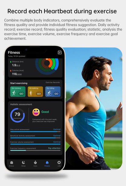 Smart Ring with Notifications and Vibrate, Health Monitoring Stress Monitor, Calls Message Vibration Reminder, Slient Alarm