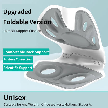 Waist Protection Cushion Back Pain Relief Ergonomic Anti Hunchback Cushion Foldable Back Support Sitting Posture Correction