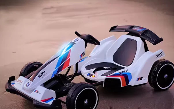 Kids Electric Drift Go-Kart,4-Wheel Battery Powered Ride-on Toy,Durable Plastic Racing Car,Outdoor Play Vehicle for Children