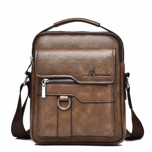 Luxury Brand Vintage Messenger Bag Men Leather Shoulder Bags For Men Crossbody Bag Male Side Bag Small Office Business Handbag