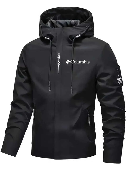 Men's windproof running jacket, lightweight and breathable hooded sports jacket, gym fitness, jogging, hiking training, outdoor