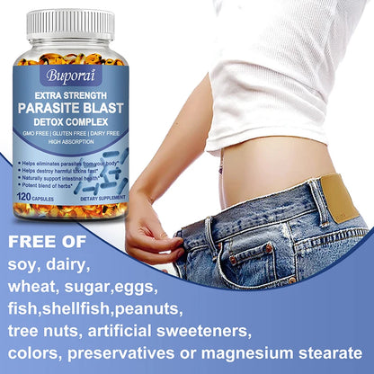 Parasite Blast Detox Complex - Eliminate Parasites, Cleanse The Intestines, and Improve Digestion