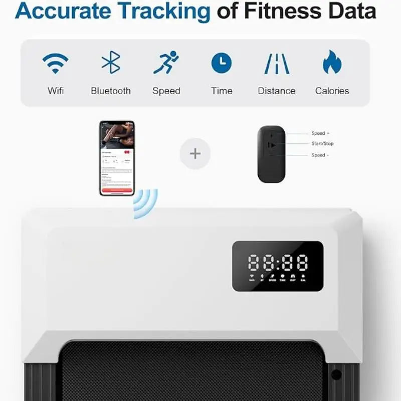 2.5 HP, 265 lbs Capacity 90 Cm Long Run Area Smart Walking Pad Treadmil Under Desk Treadmill for Home Office