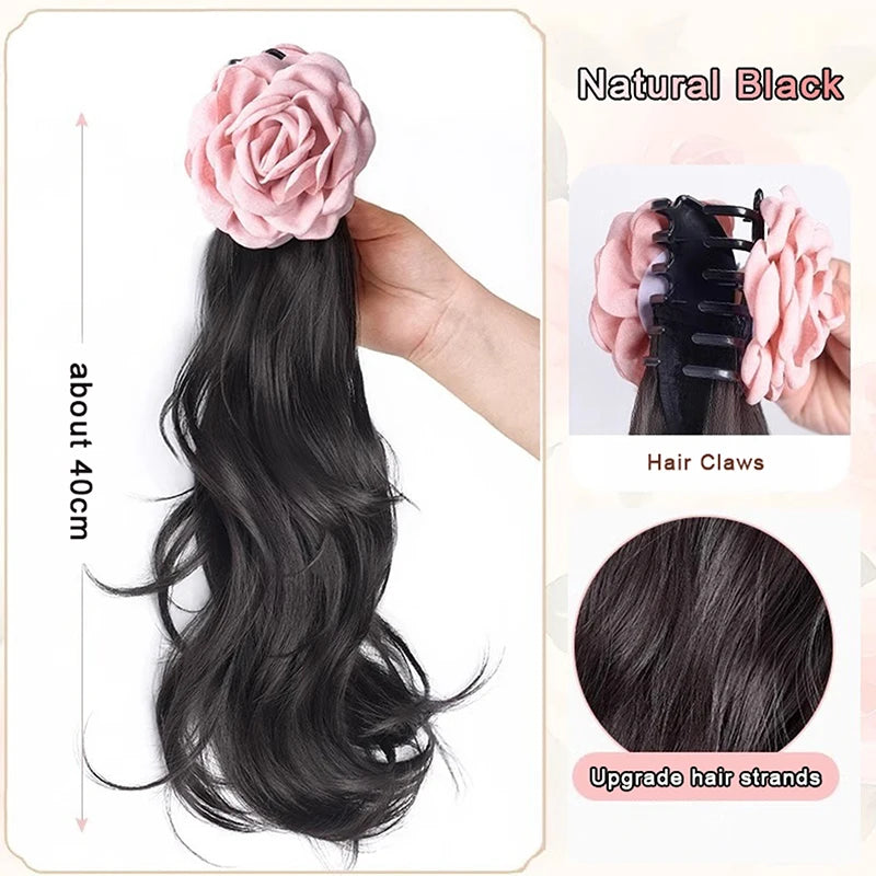 Natural Braid Tail Style Faux Hair Extension with Horsetail Wig