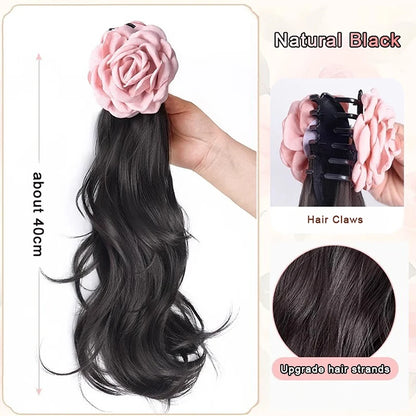 Natural Braid Tail Style Faux Hair Extension with Horsetail Wig