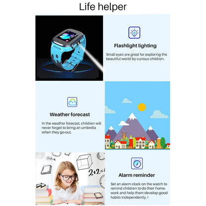 Kids Smartwatch Kids Smartwatch LBS Intelligent Watch with Flashlights Anti Lost Voice Chat for Boys Girls Birthday Gifts