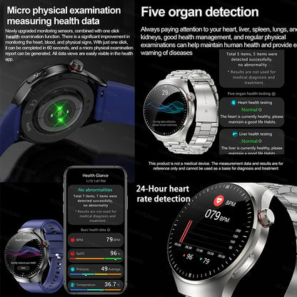 2025 Fashion New Men Dody Health Monitoring Smart Watch Blood Pressure Blood Lipid Uric Acid ECG+PPG NFC HD Bluetooth Call Watch
