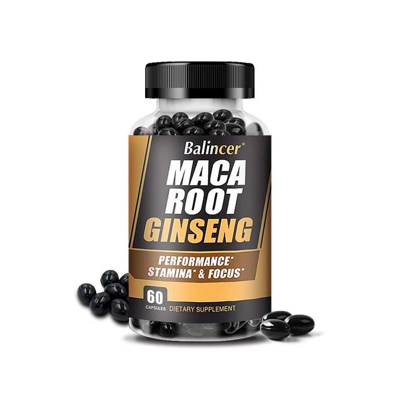 Balincer Men's Health Maca Root Ginseng Extract - Energy Supplement - For Endurance, Strength, Muscle Supplement