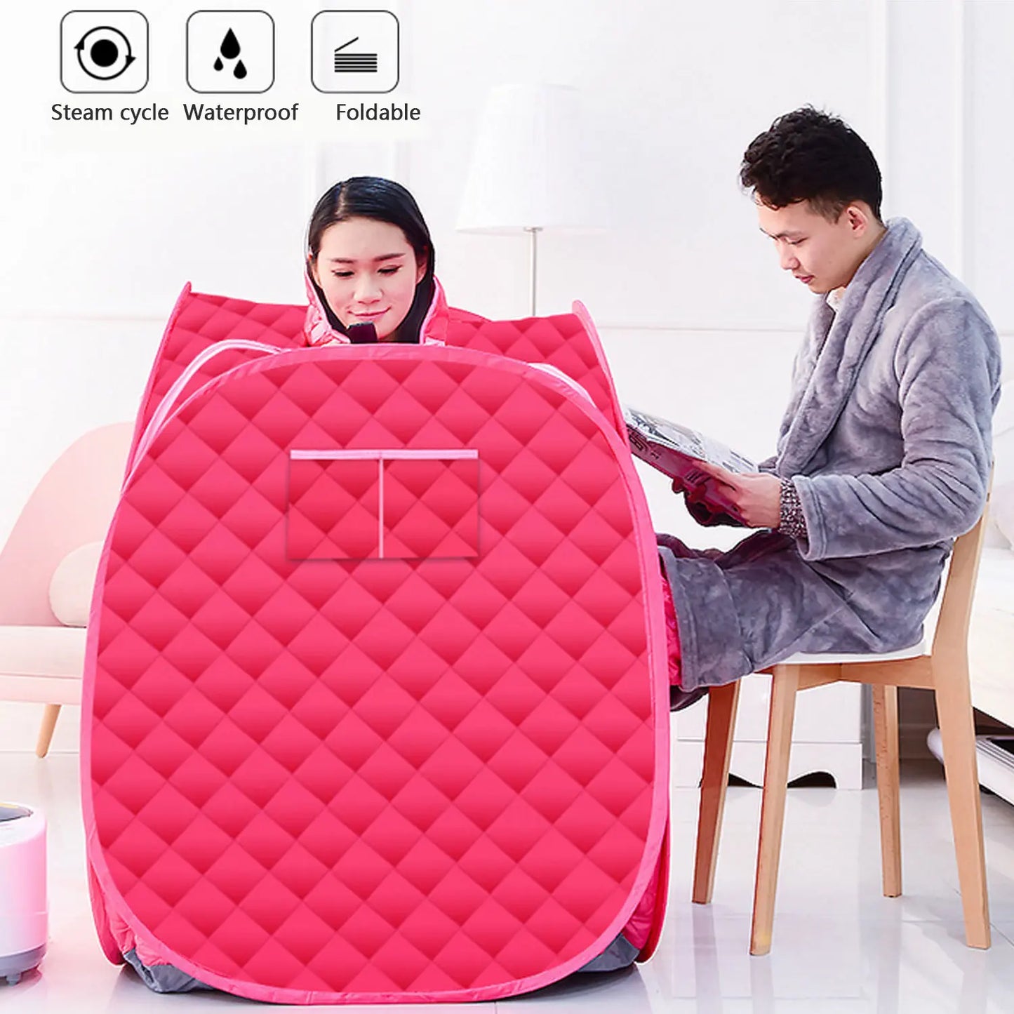 Portable Folding Steam Sauna Bag SPA Room Tent Box Without Steamer for One Person or Two People Weight Loss Full Body Slimming