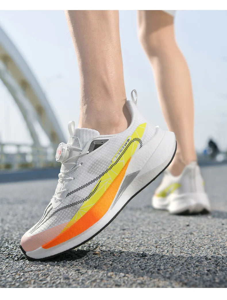 Sneakers﻿ Men Sports Carbon Board Speciality Breathable Lightweight Women's Comfortable Athletic Nonskid Marathon Running Shoe