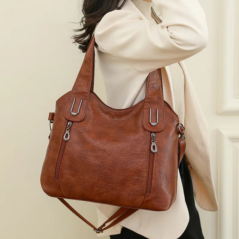 Women's Bag  New Fashion Hundred With Large-Capacity Tote Casual Handheld Shoulder Satche Large Bag