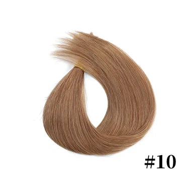 Human Hair Extension For Women Tape IN Hair Extensions Bonded Hairpieces Capsules Microlink Capsules Natural Straight Hair 20PCS
