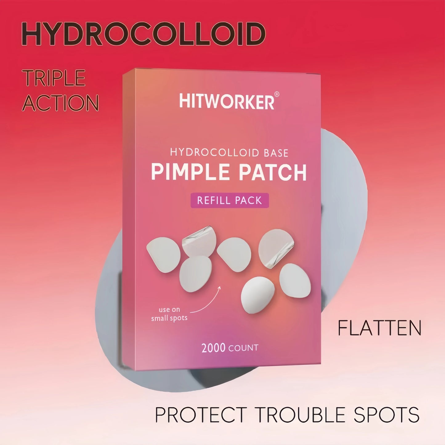 2000/1200 pieces/box of acne patches - non-alcoholic, used to absorb acne secretions, non irritating, essential for acne care