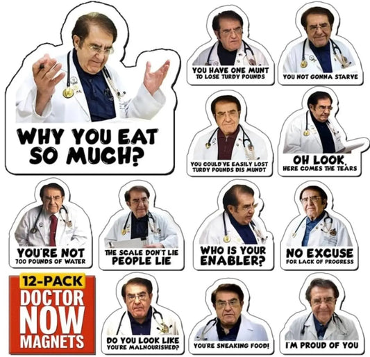 12PCS Dr Now Magnets Fridge, Dr. Nowzaradan Fridge Magnet Diet Plan Book, Stay Healthy, Funny Refrigerator Magnets