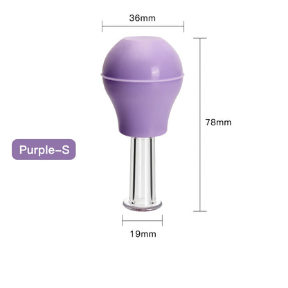 Facial Massage Cups Rubber Vacuum Cupping Skin Lifting Anti Cellulite Massager for Face Pvc Body Cups Skin Scraping Massage Jar