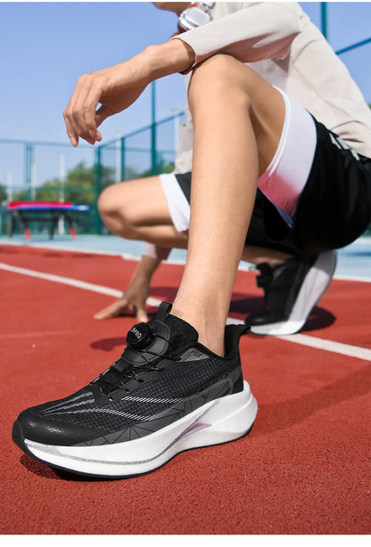 Sneakers﻿ Men Sports Carbon Board Speciality Breathable Lightweight Women's Comfortable Athletic Nonskid Marathon Running Shoe