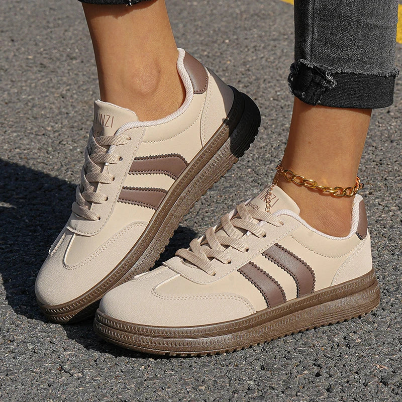 Sports Shoes for Women, Fashionable, Lightweight Lace-Up Sneakers, Casual Sneakers, Suitable for Travel and Running