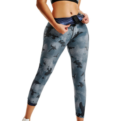 Fitness Sauna Pant for Women High Waist Weight Loss Shaper Compression Workout Legging Sauna Suits Fat Burning Sweat Sportswear