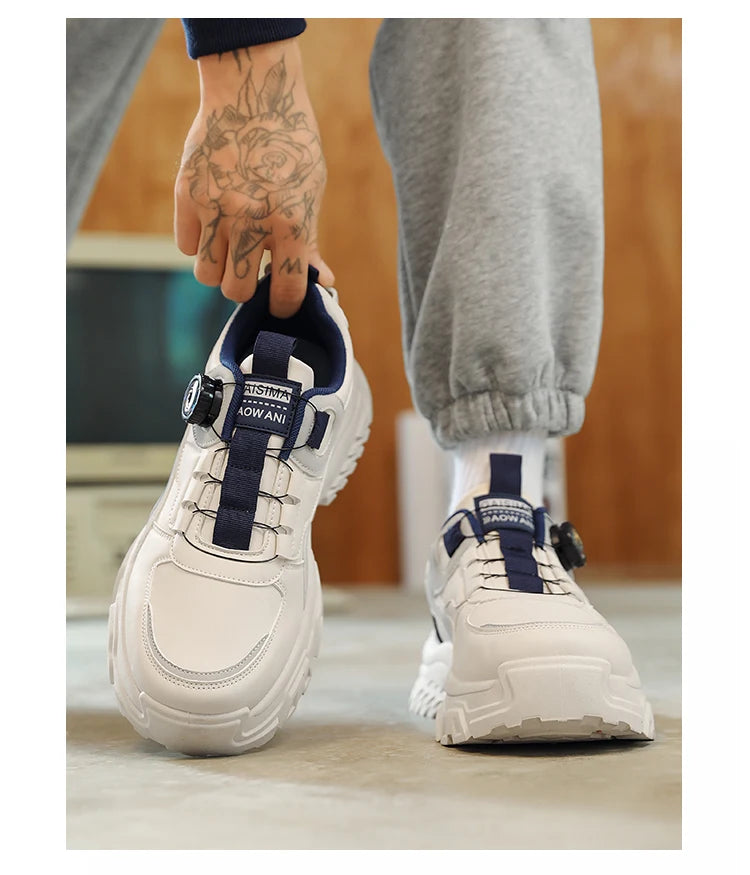 women's sports shoes 2026 Autumn New Men's Versatile High-Top Trendy Thick-Soled Running Shoes Breathable Casual Trendy Shoes