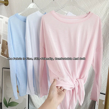 Women's Fitness Sports T-shirt Loose Long Sleeve Breathable Comfort Side-Opening Design Running Fitness Leisure Outdoor Yoga Top