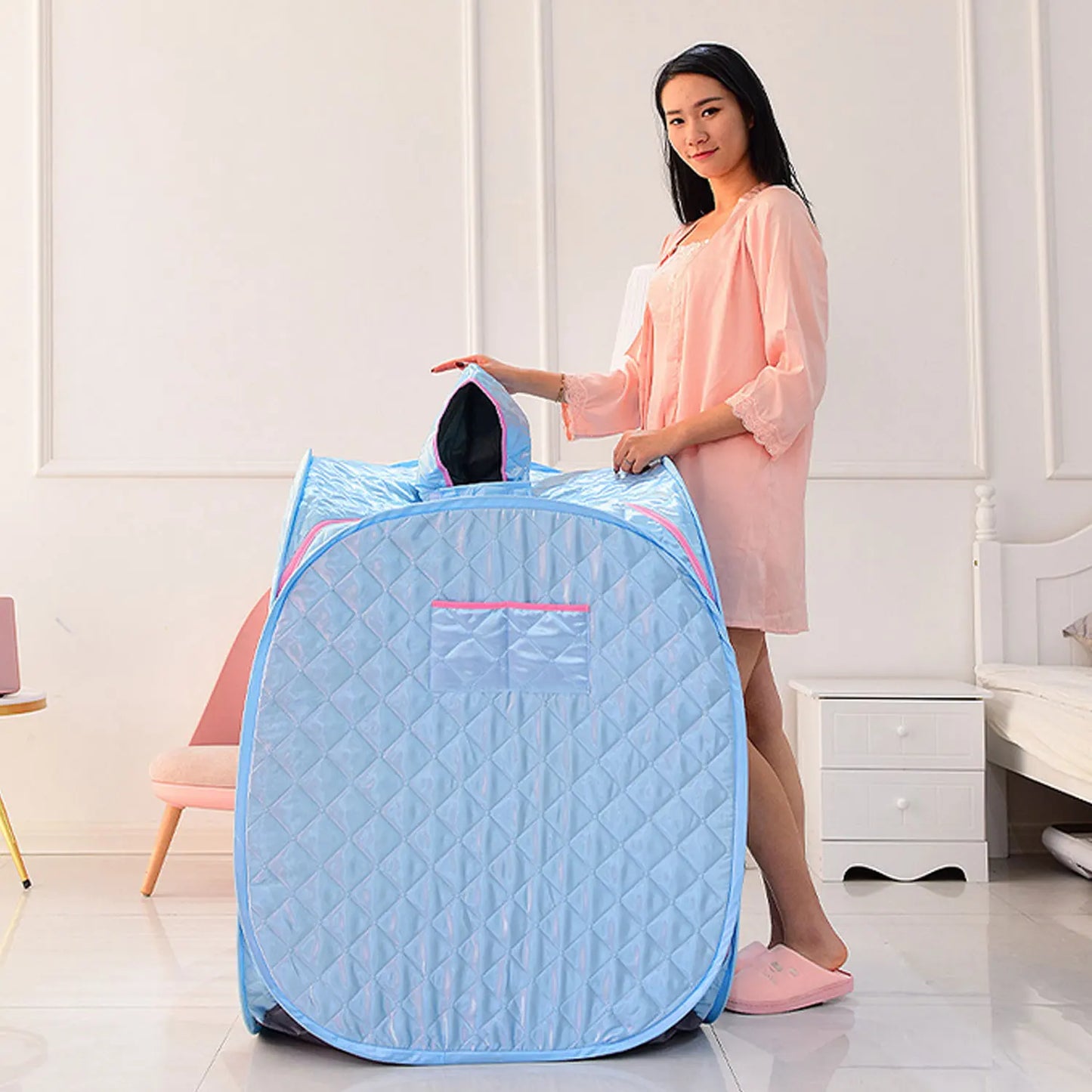 Portable Folding Steam Sauna Bag SPA Room Tent Box Without Steamer for One Person or Two People Weight Loss Full Body Slimming