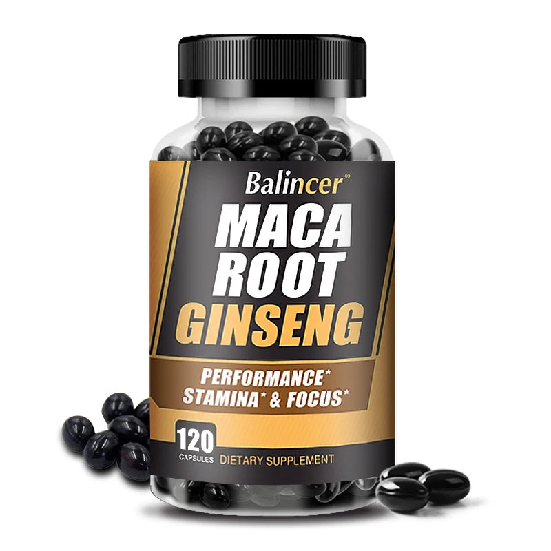 Balincer Men's Health Maca Root Ginseng Extract - Energy Supplement - For Endurance, Strength, Muscle Supplement