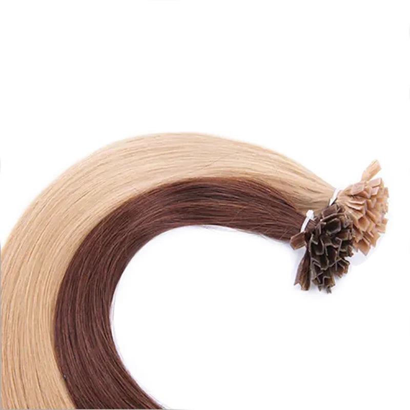 K Tip Hair Extensions Human Hair 100% Real Human Hair Extensions for Women 50pcs High Quality Keratin Capsule Ombre Blonde Hair