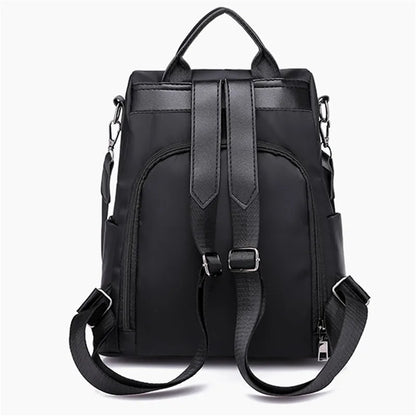 New Women's Multifunction Backpack Casual Nylon Solid Color School Bag For Girls Fashion Detachable Strap Travel Shoulder Bag