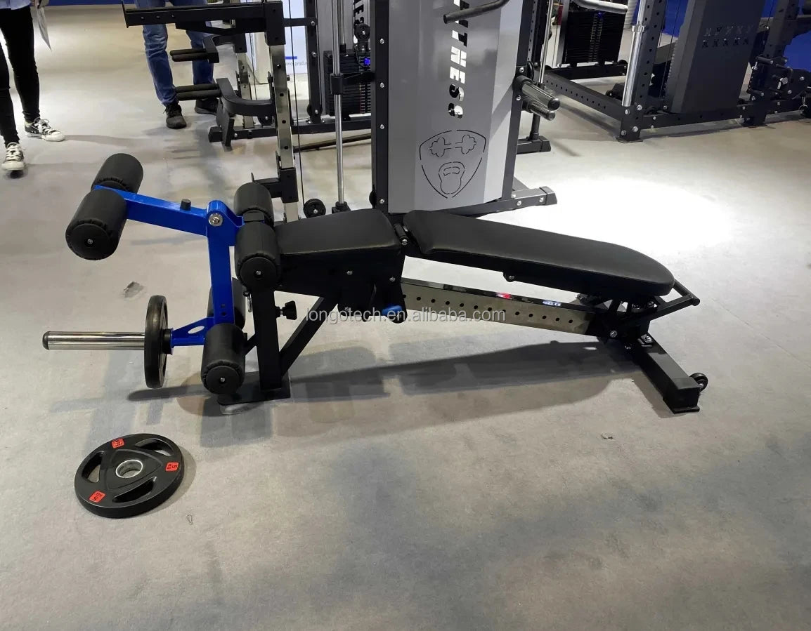 Fitness Gym Equipment Expandability Weightlifting Multi-Functional Incline Decline Flat Plate Loaded Weight Bench Press