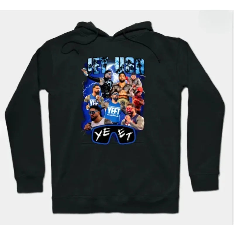 Jey Uso Yeet Hoodies Merch Hooded Women/Men Fashion Casual Streetwear Sweatshirts Clothing Fashion Hoodie Outwear