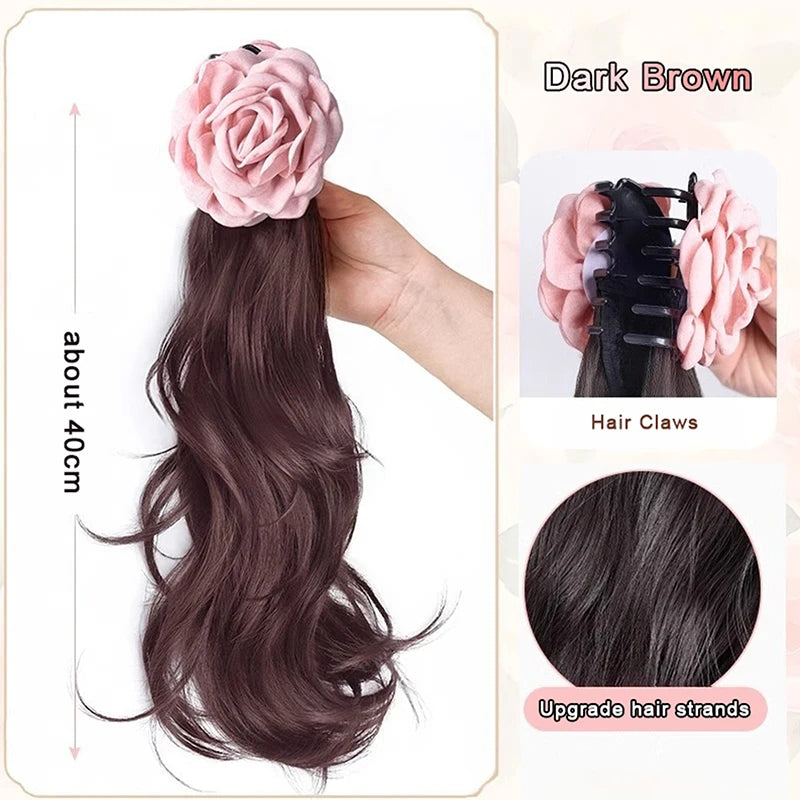 Natural Braid Tail Style Faux Hair Extension with Horsetail Wig