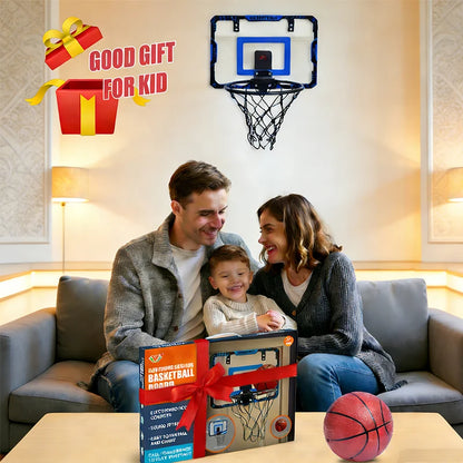Basketball Hoop Wall Mounted, Over Door Indoor Outdoor Hoop Set with Ball for Kids Adults Home Office Training Game