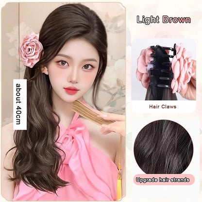 Natural Braid Tail Style Faux Hair Extension with Horsetail Wig