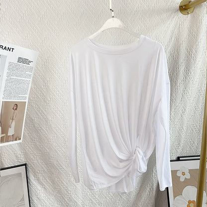 Women's Fitness Sports T-shirt Loose Long Sleeve Breathable Comfort Side-Opening Design Running Fitness Leisure Outdoor Yoga Top