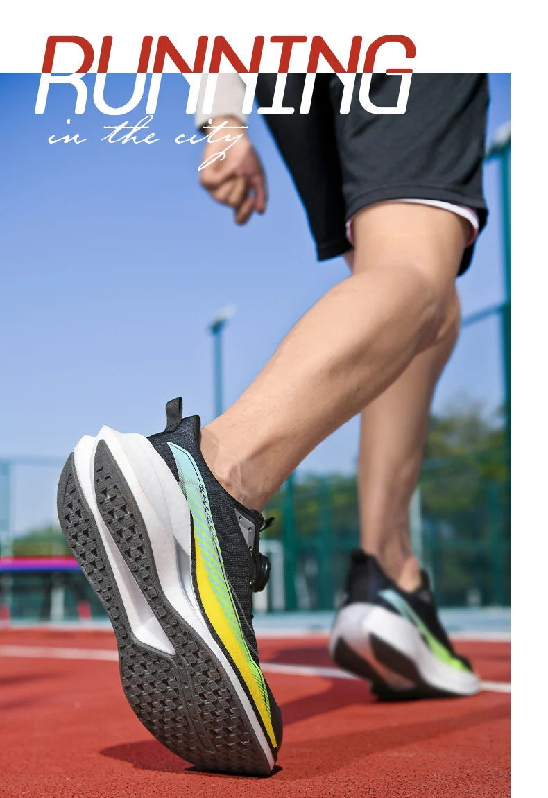 Sneakers﻿ Men Sports Carbon Board Speciality Breathable Lightweight Women's Comfortable Athletic Nonskid Marathon Running Shoe
