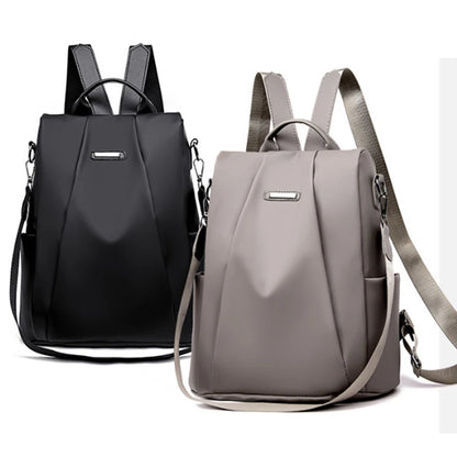 New Women's Multifunction Backpack Casual Nylon Solid Color School Bag For Girls Fashion Detachable Strap Travel Shoulder Bag