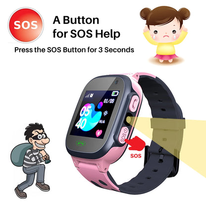 Kids Smartwatch Kids Smartwatch LBS Intelligent Watch with Flashlights Anti Lost Voice Chat for Boys Girls Birthday Gifts