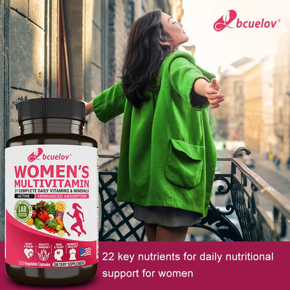 Multivitamin and Mineral Supplement for Women - Supports Brain, Heart, Joints, Bones, Skin, Hair, Nails, Immune Health