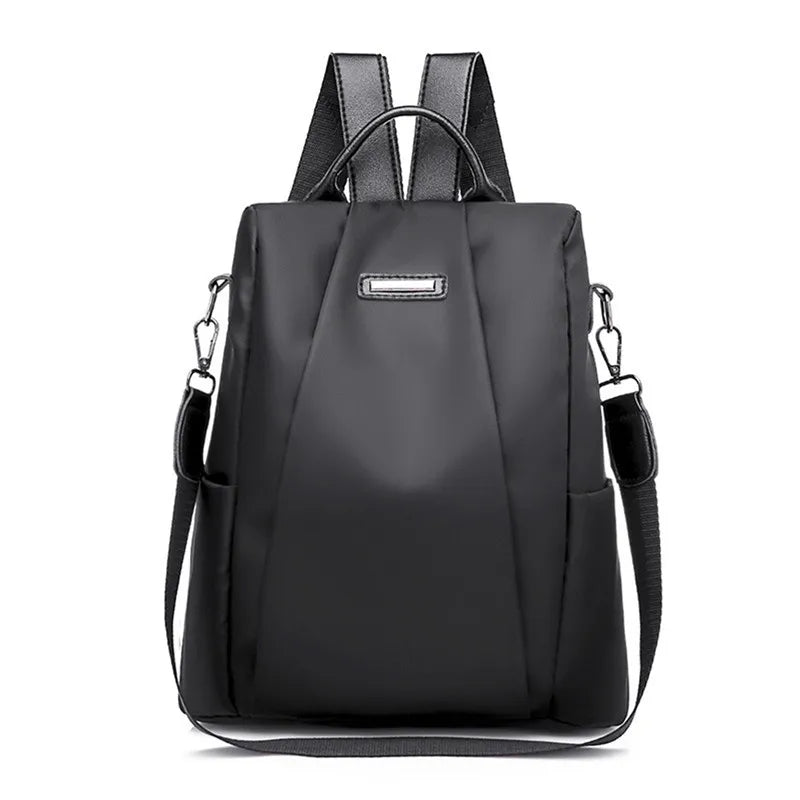 New Women's Multifunction Backpack Casual Nylon Solid Color School Bag For Girls Fashion Detachable Strap Travel Shoulder Bag